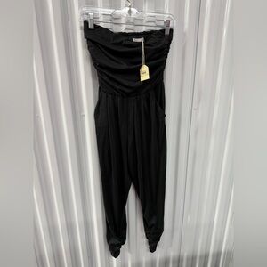 Heart & Hips Black Strapless Jumpsuit